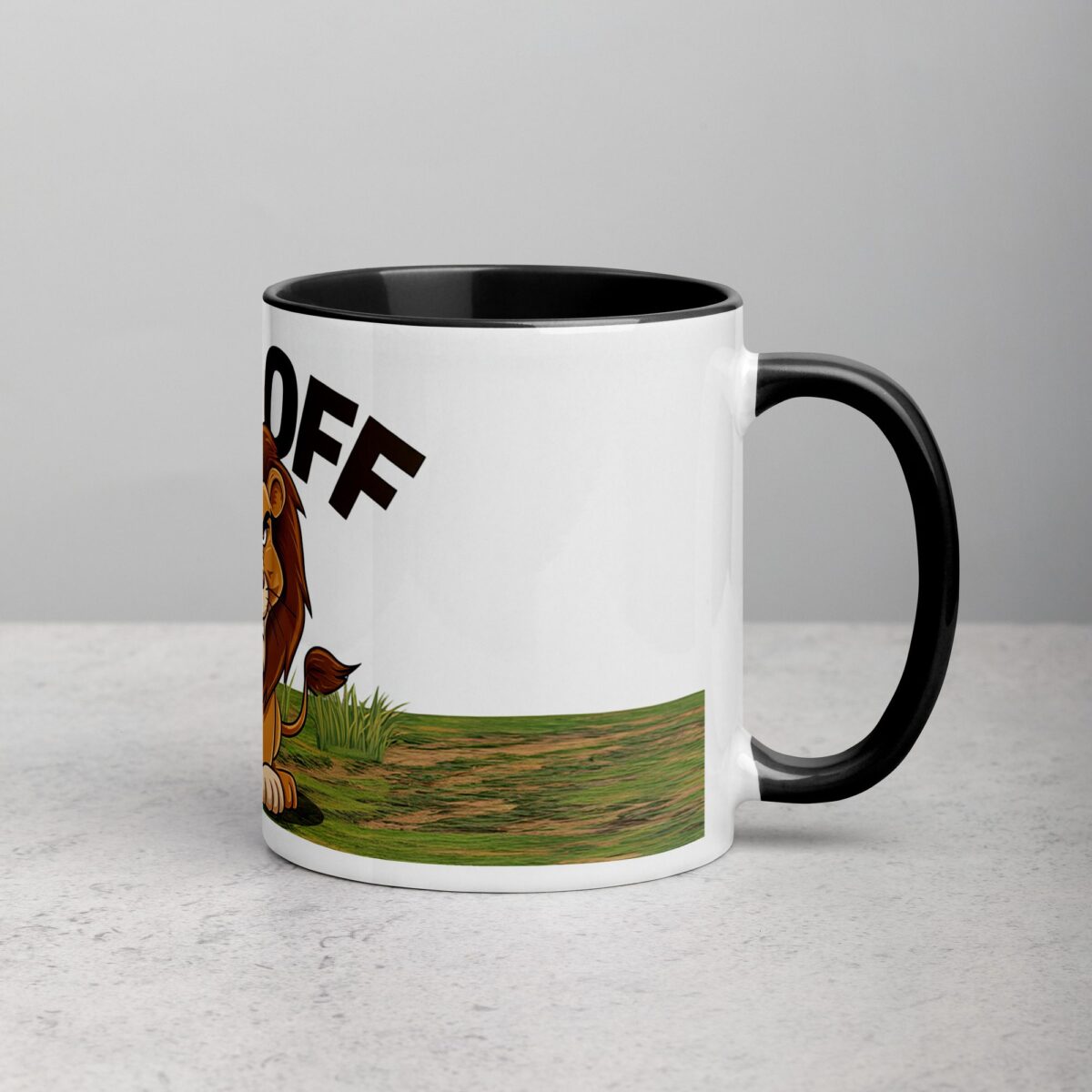 Middle Finger Lion Coffee Mug & Tea Cup - Image 3