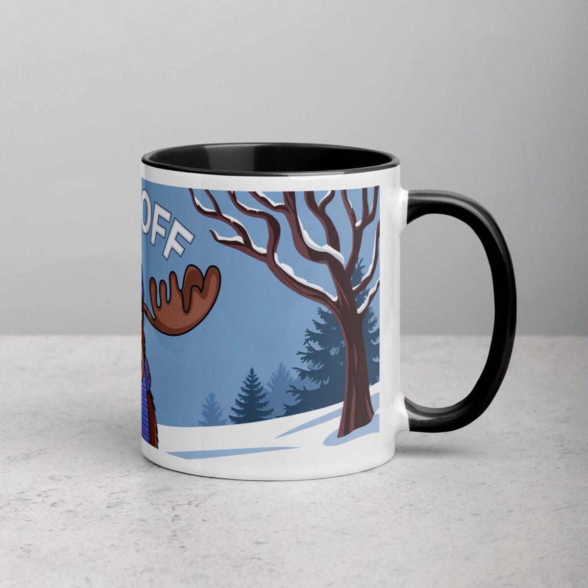 Middle Finger Moose Coffee Mug & Tea Cup - Image 3