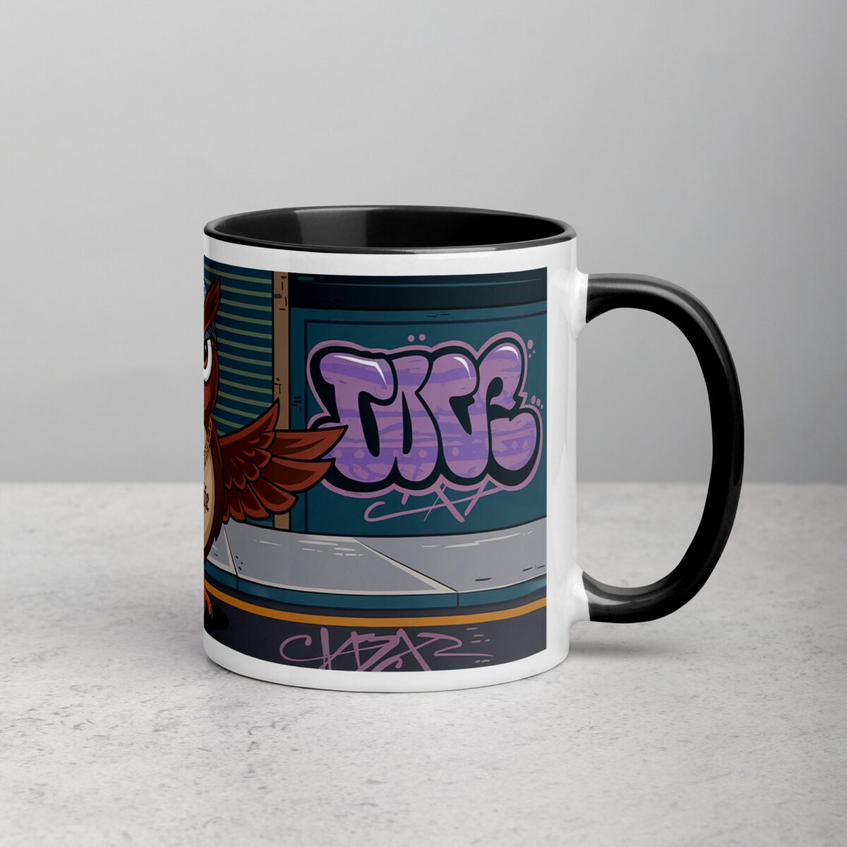 Thug Life Gangster Owl Coffee Mug & Tea Cup - Image 3