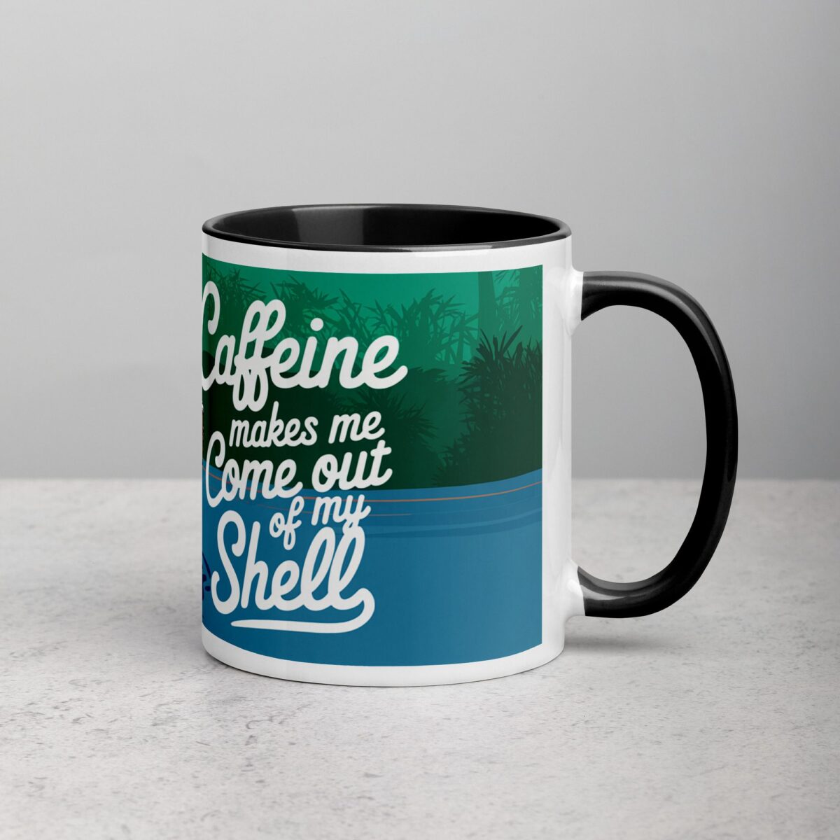 Caffeine Makes Me Come Out of My Shell Turtle Mug - Image 3