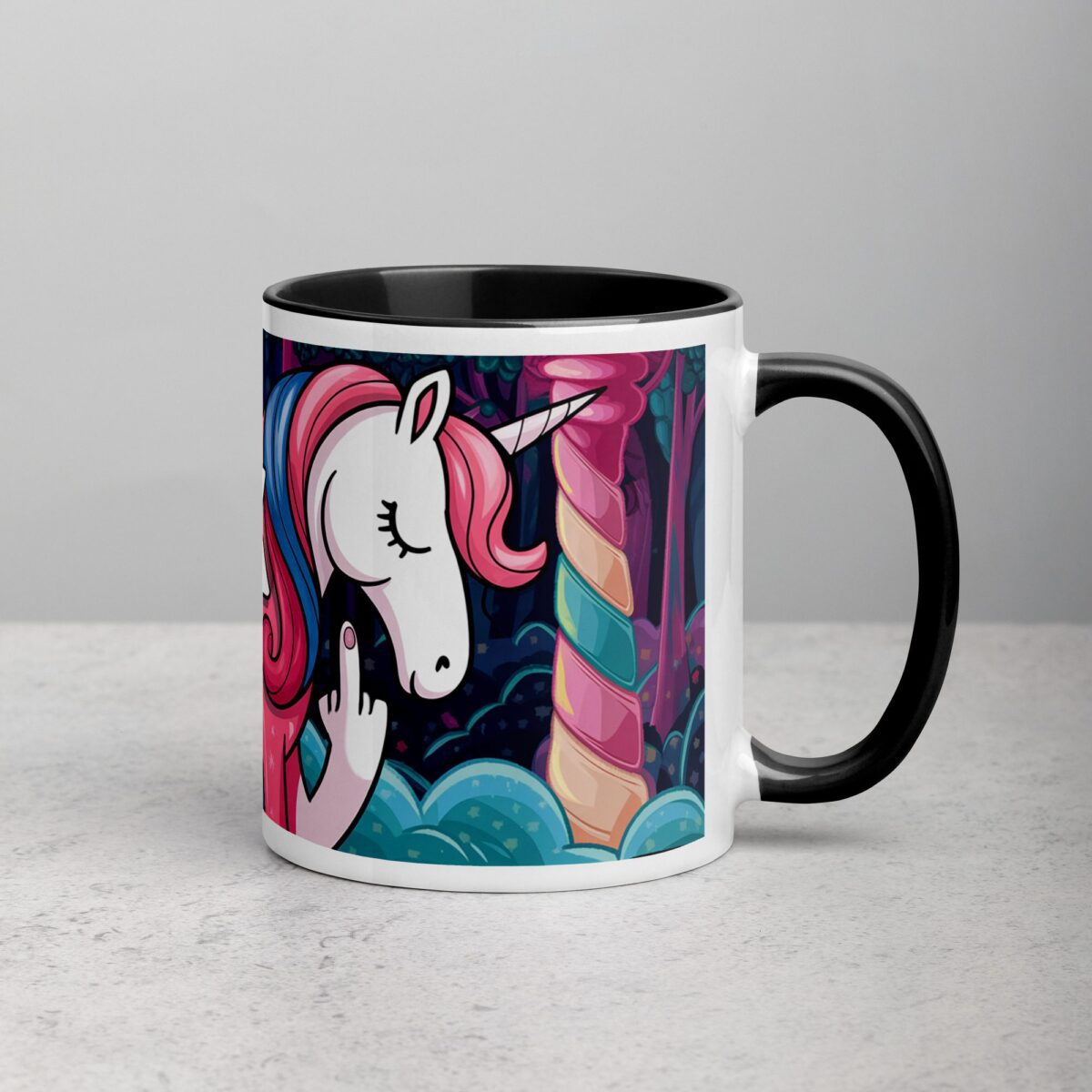 Middle Finger Unicorn Coffee Mug & Tea Cup - Image 3