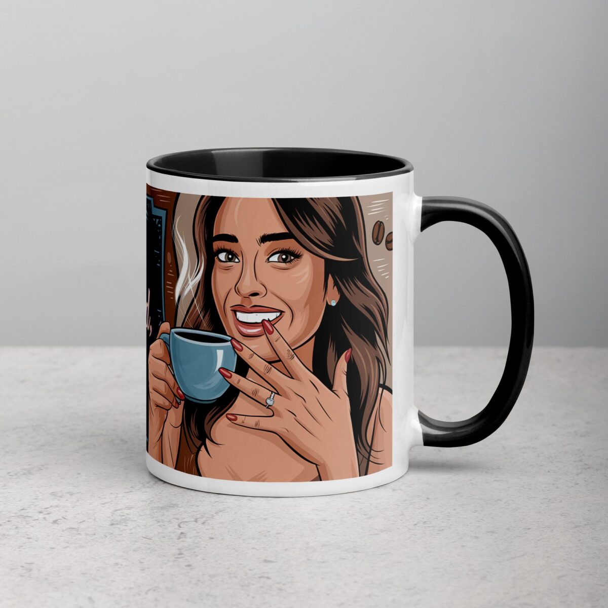 Fiancé Status: Coffee in One Hand, Ring in the Other Mug - Image 3