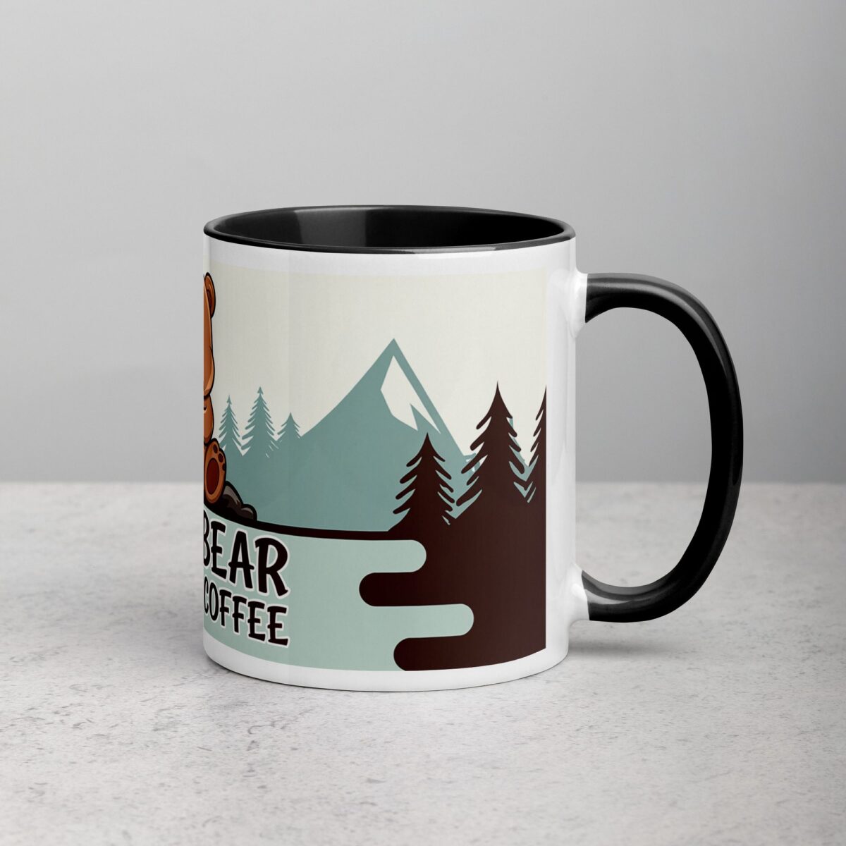Papa Bear Runs on Coffee Fathers Day Mug - Image 3