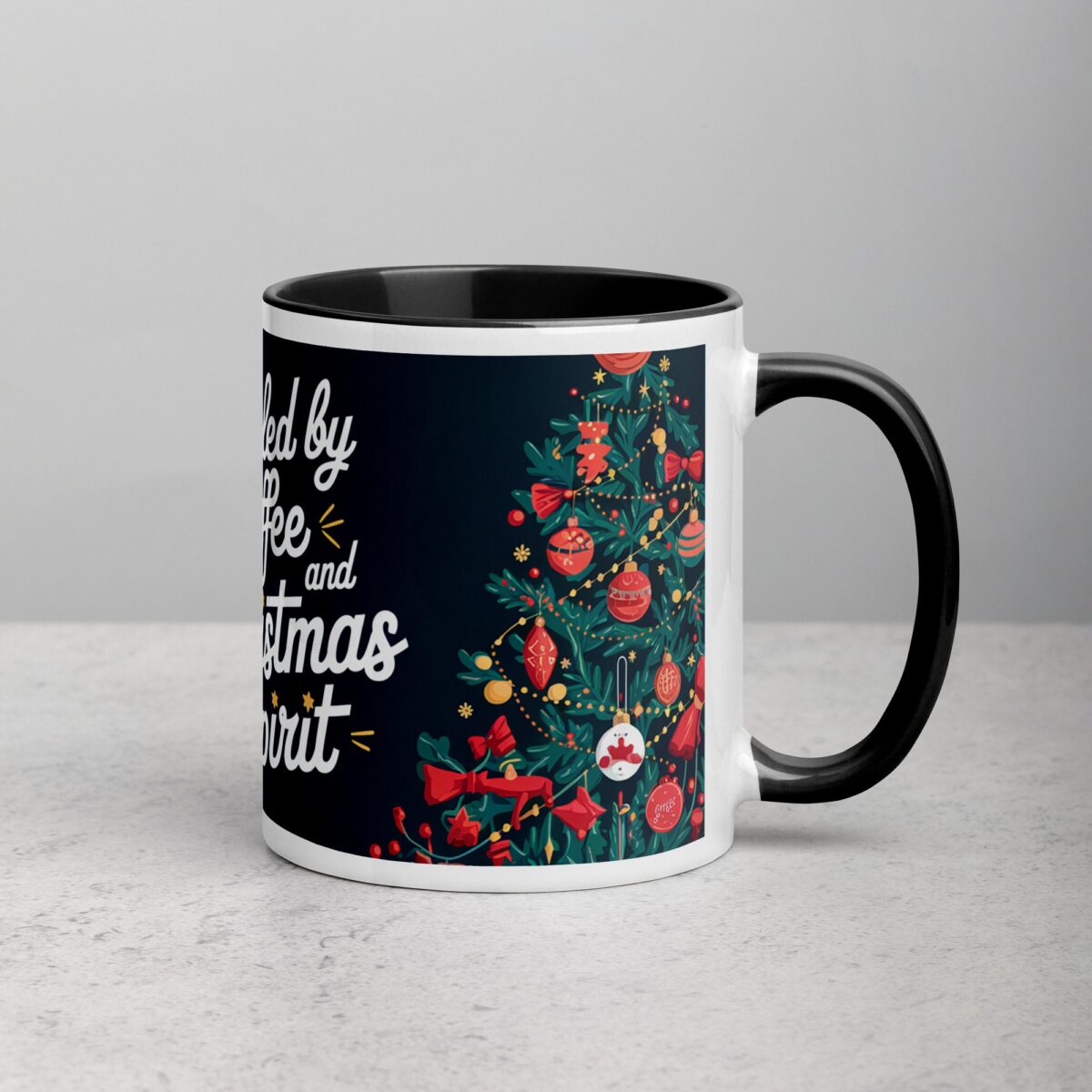 Fueled by Coffee and Christmas Spirit Mug - Image 3