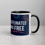 Caffeinated and Free 4th of July Coffee Mug - Image 3