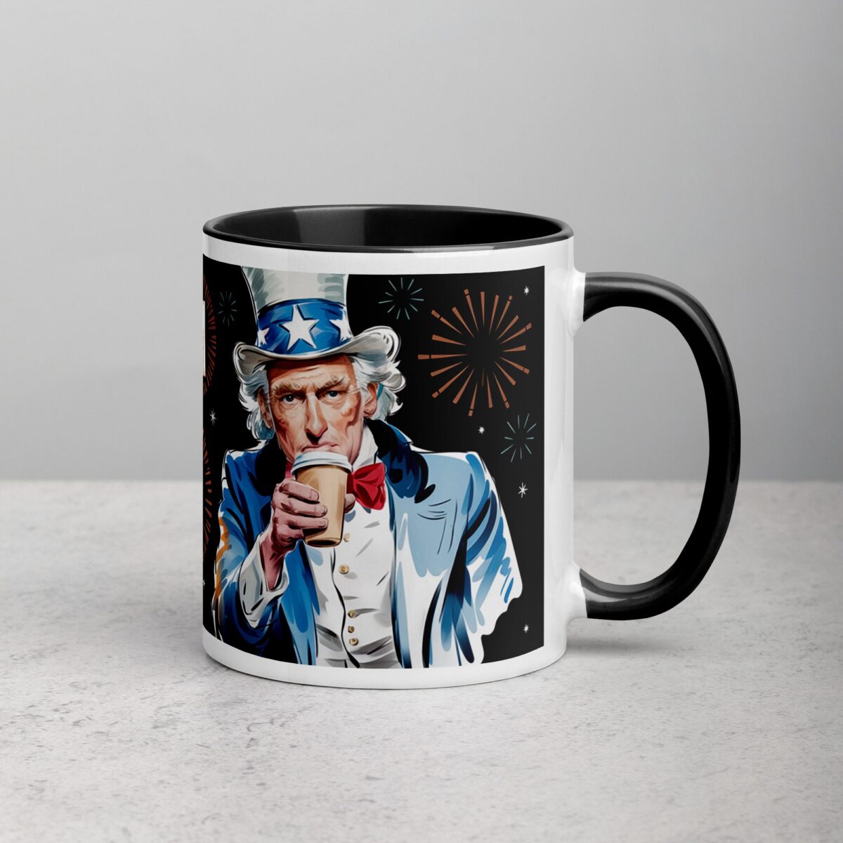 Uncle Sam Runs on Coffee Mug - Image 3