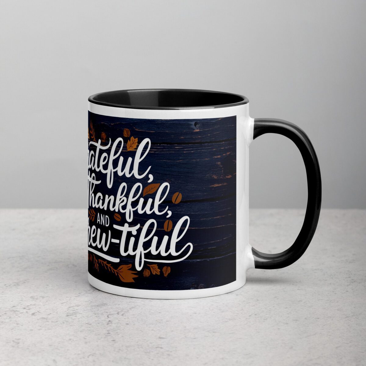 Grateful, Thankful, and Brew-tiful Coffee Mug - Image 3