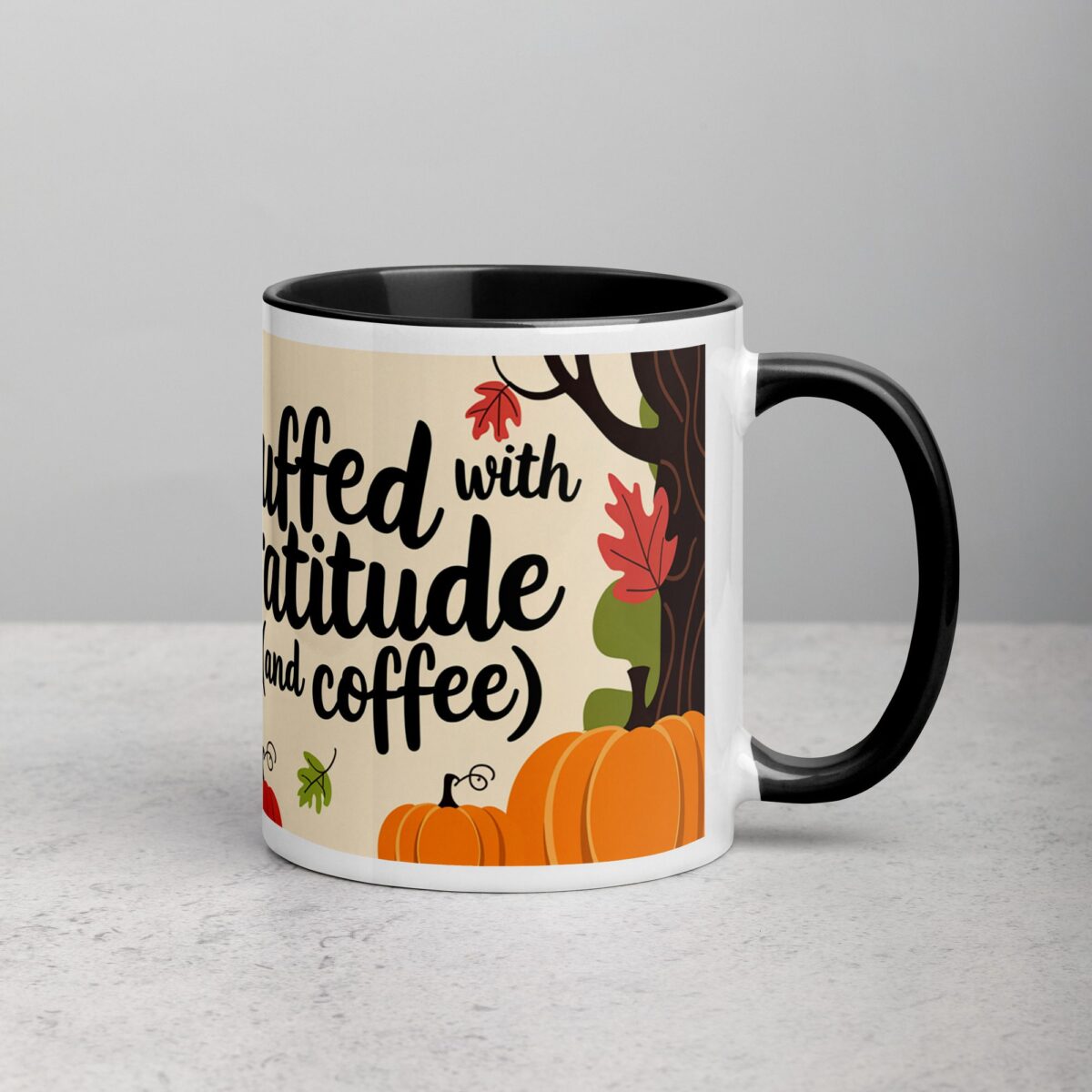Stuffed with Gratitude (and Coffee) Thanksgiving Mug - Image 3