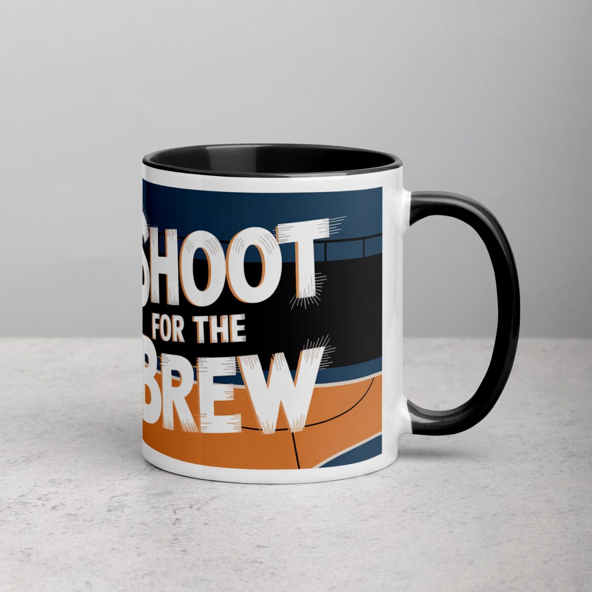 Shoot for the Brew Basketball Coffee Mug - Image 3