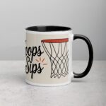 Hoops & Sips Basketball Coffee Mug & Tea Cup - Image 3
