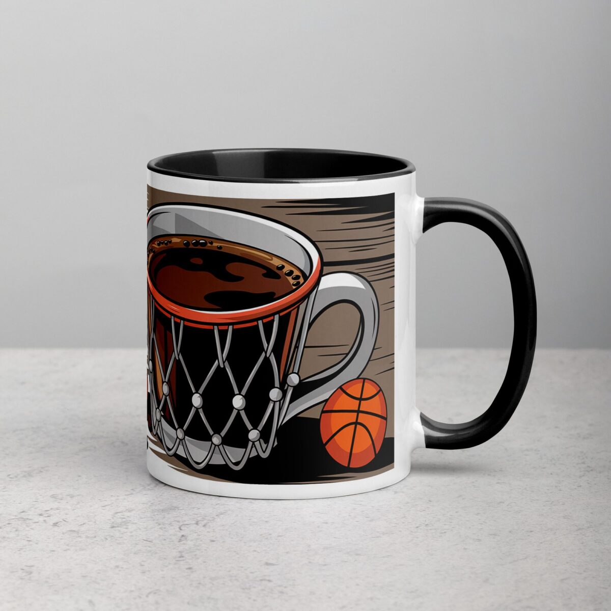 I Dunk, Therefore I Drink Basketball Coffee Mug - Image 3