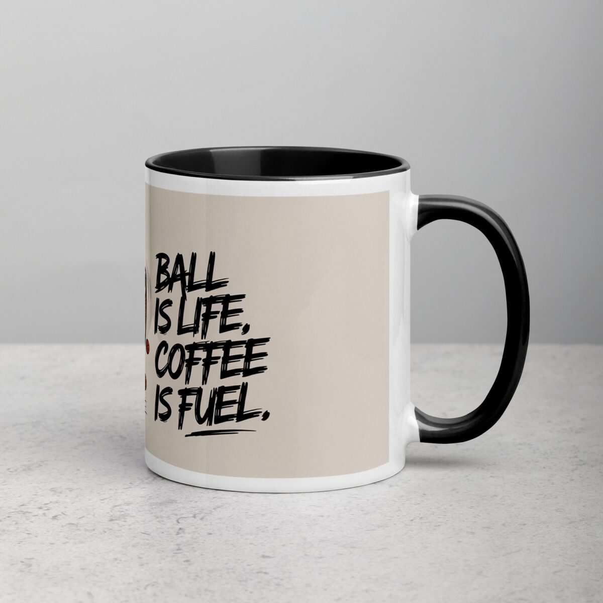 Ball is Life, Coffee is Fuel Basketball Mug - Image 3