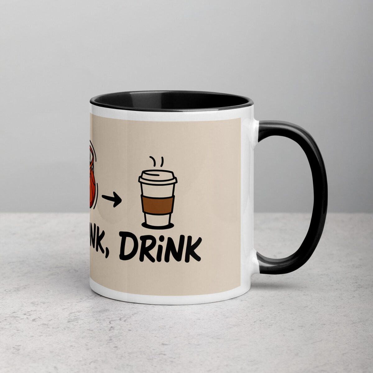 Dribble, Dunk, Drink Basketball Coffee Mug & Tea Cup - Image 3