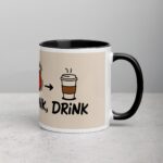 Dribble, Dunk, Drink Basketball Coffee Mug & Tea Cup - Image 3