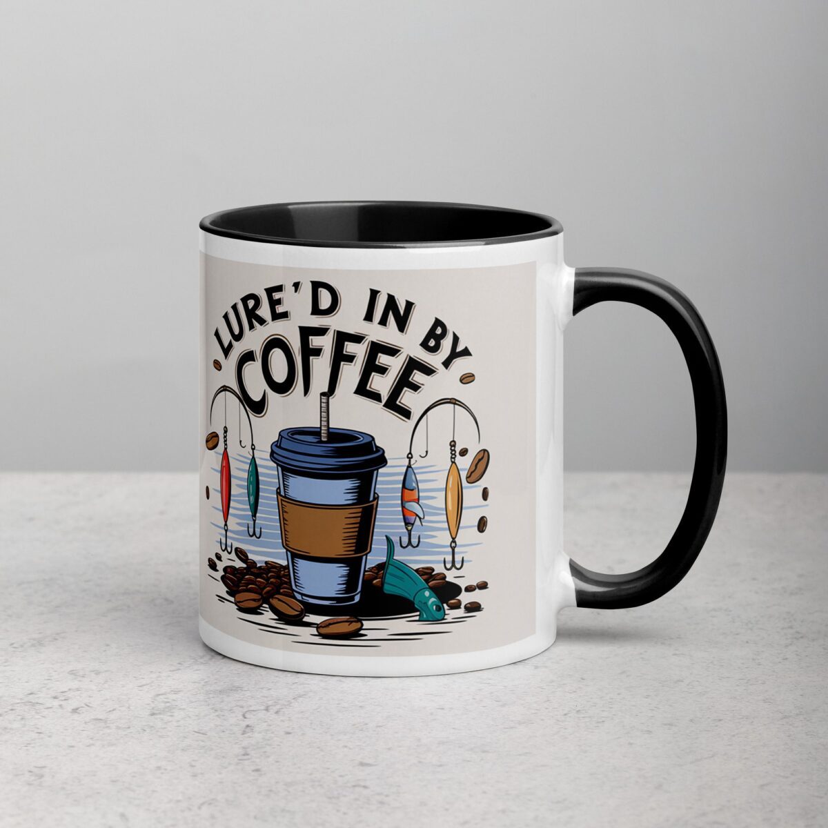 Lure’d in by Coffee Fishing Mug - Image 3