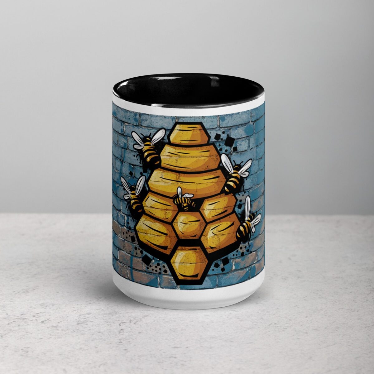 Honeycomb Bee Graffiti Coffee Mug & Tea Cup - Image 4