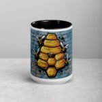 Honeycomb Bee Graffiti Coffee Mug & Tea Cup - Image 4