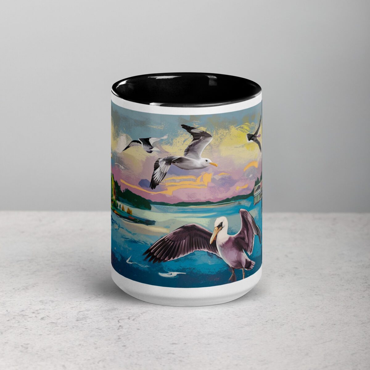 Flying Birds Graffiti Style Coffee Mugs & Tea Cup - Image 4
