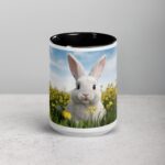 Bunny with Flowers Coffee Mug & Tea Cup - Image 4