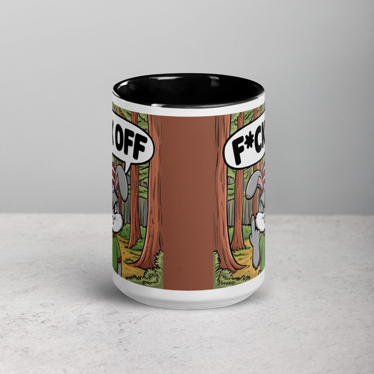 Bunny Rabbit Middle Finger Coffee Mug & Tea Cup - Image 4