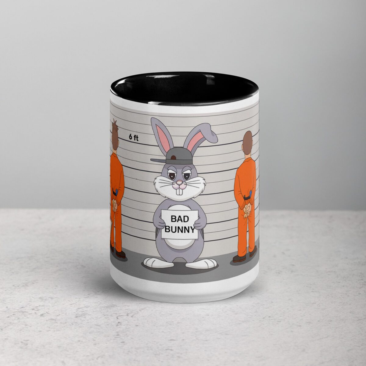 Bad Bunny Police Line  Coffee Mug & Tea Cup - Image 4