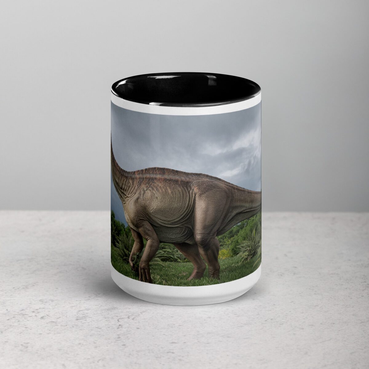 T-Rex Dinosaur in Wild Coffee Mug & Tea Cup - Image 4