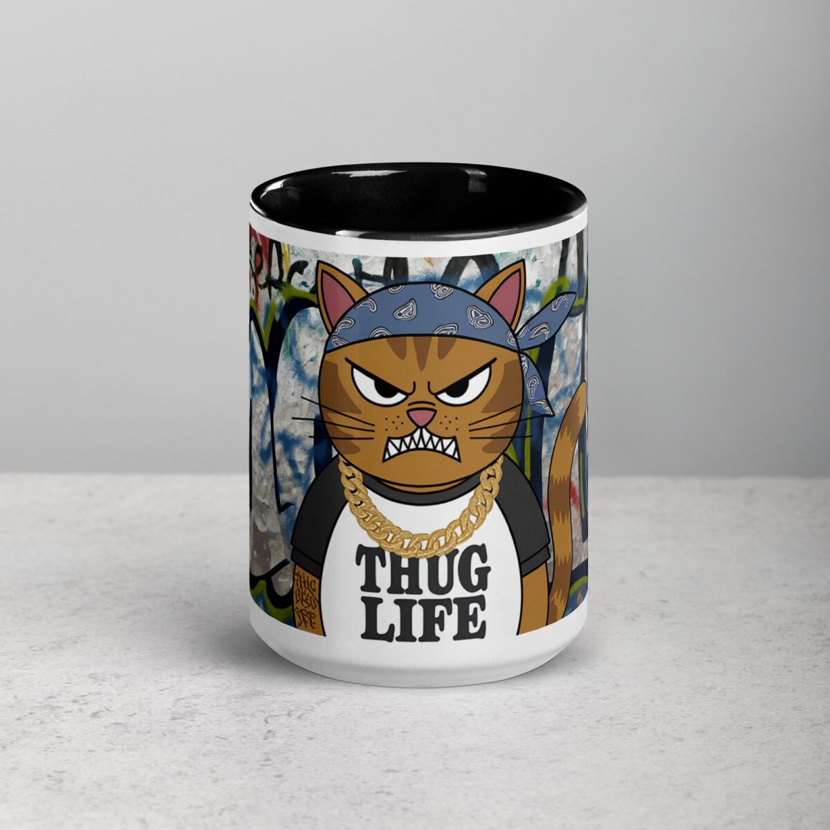 Thug Life Gangster Cat Coffee Mug & Tea Cup - Image 4