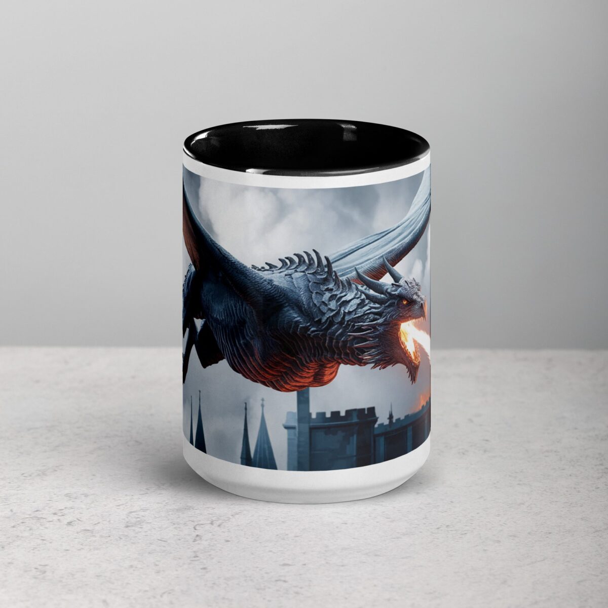 Flying Dragon Fire Coffee Mug & Tea Cup - Image 4