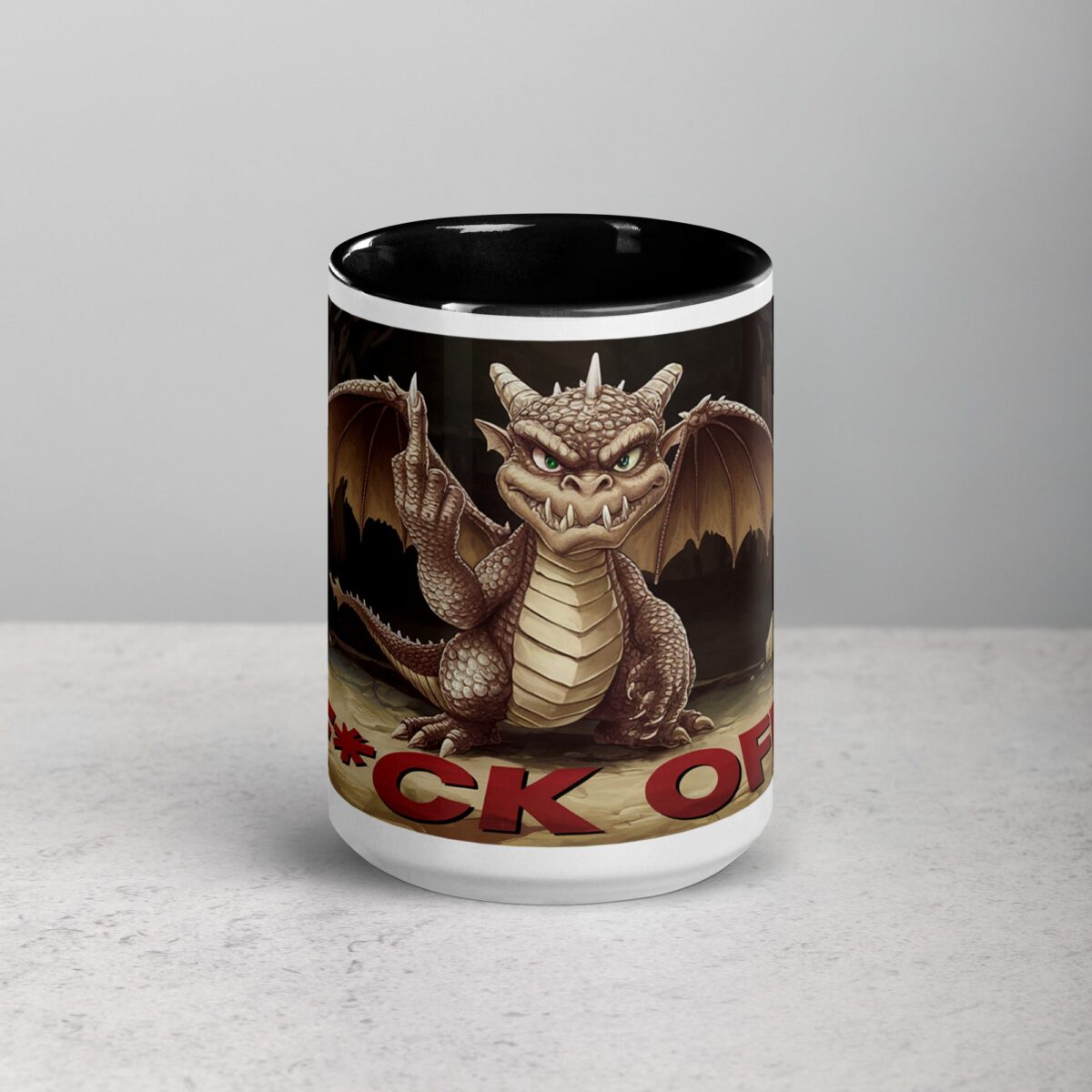 Middle Finger Dragon Coffee Mug & Tea Cup - Image 4