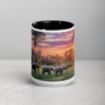 Elephant Jungle Sunset Coffee Mug & Tea Cup - Image 4