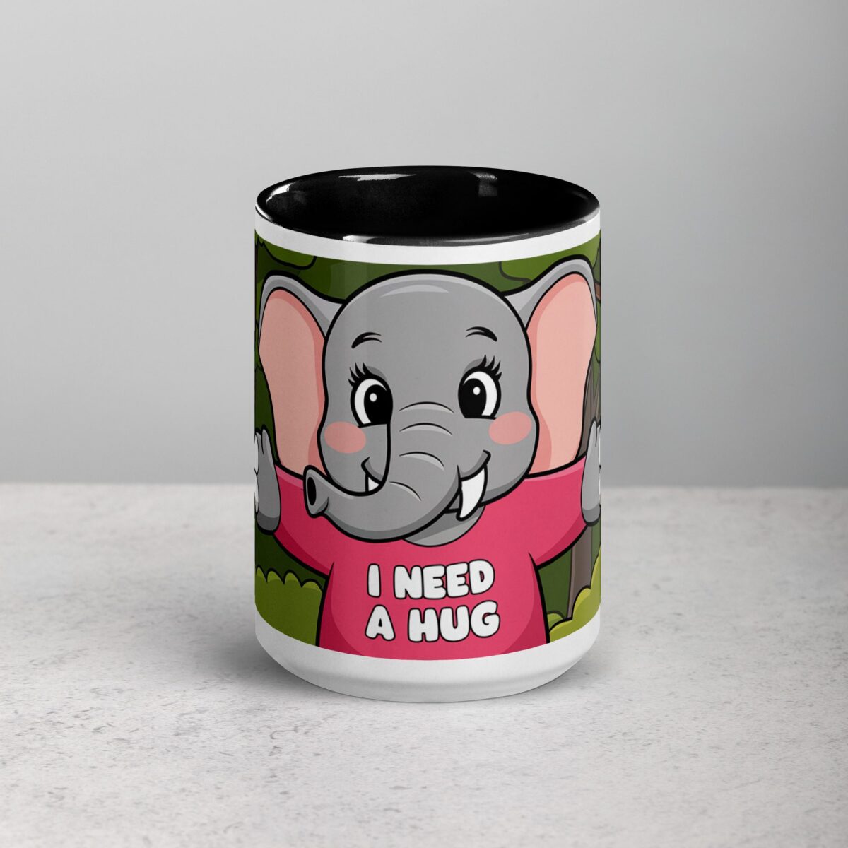 Elephant I Need a Hug Coffee Mug & Tea Cup - Image 4