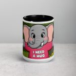 Elephant I Need a Hug Coffee Mug & Tea Cup - Image 4