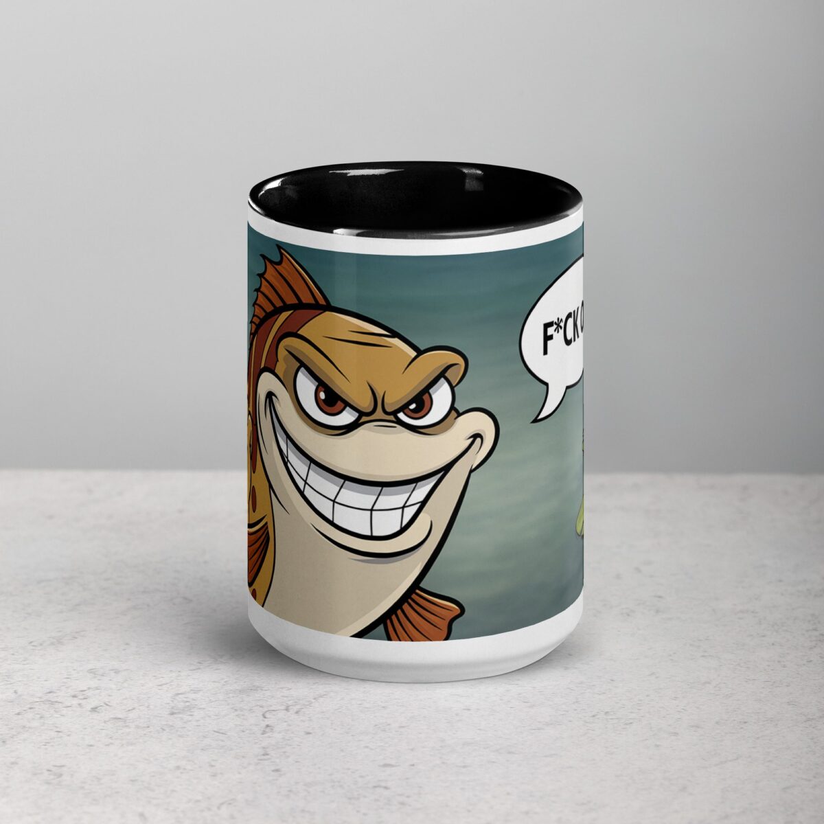Middle Finger Fish Coffee Mug & Tea Cup - Image 4