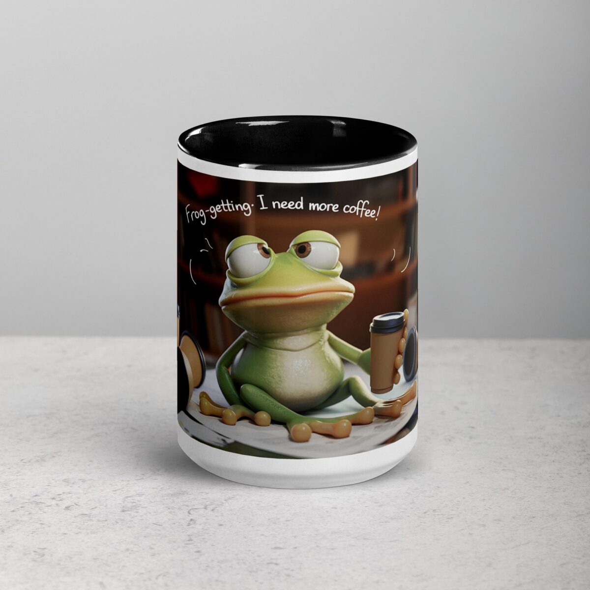 Frog-Getting I Need More Coffee Mug - Image 4