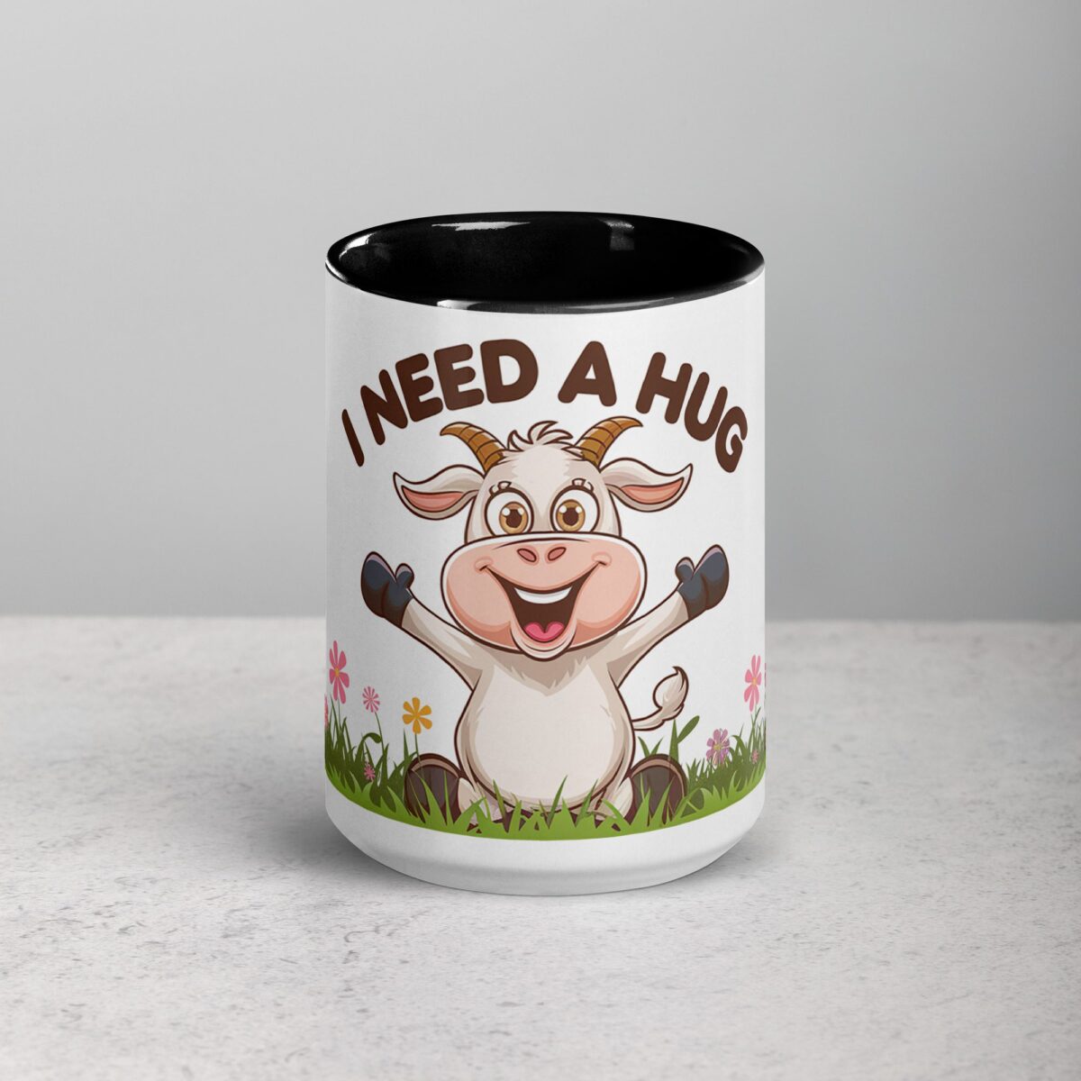 I Need a Hug Goat Coffee Mug & Tea Cup - Image 4