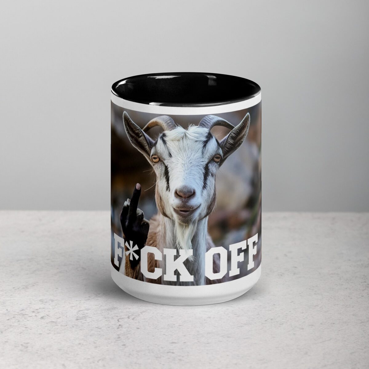 Middle Finger Goat Coffee Mug & Tea Cup - Image 4