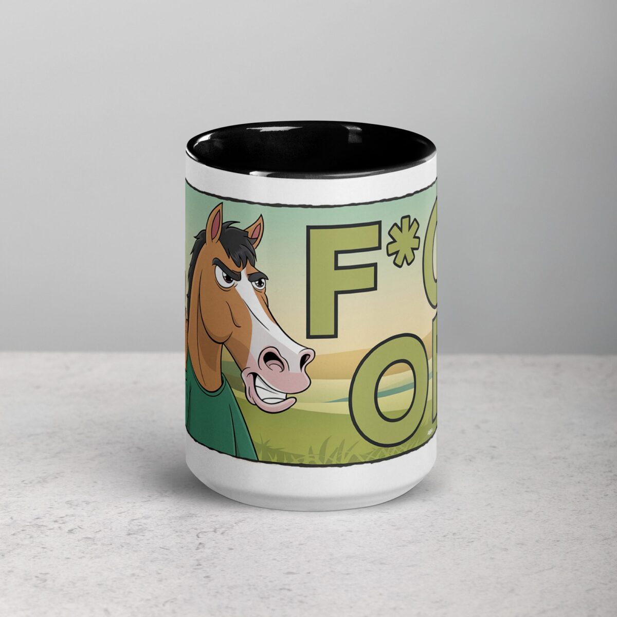 Middle Finger Horse Coffee Mug & Tea Cup - Image 4