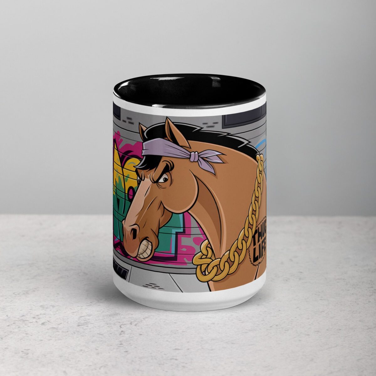 Thug Life Gangster Horse Coffee Mug & Tea Cup - Image 4