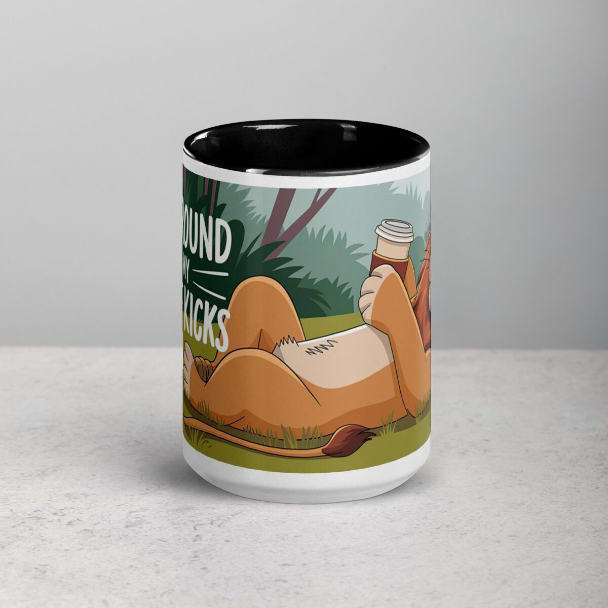 Lion Around Until My Coffee Kicks in Lion Mug - Image 4