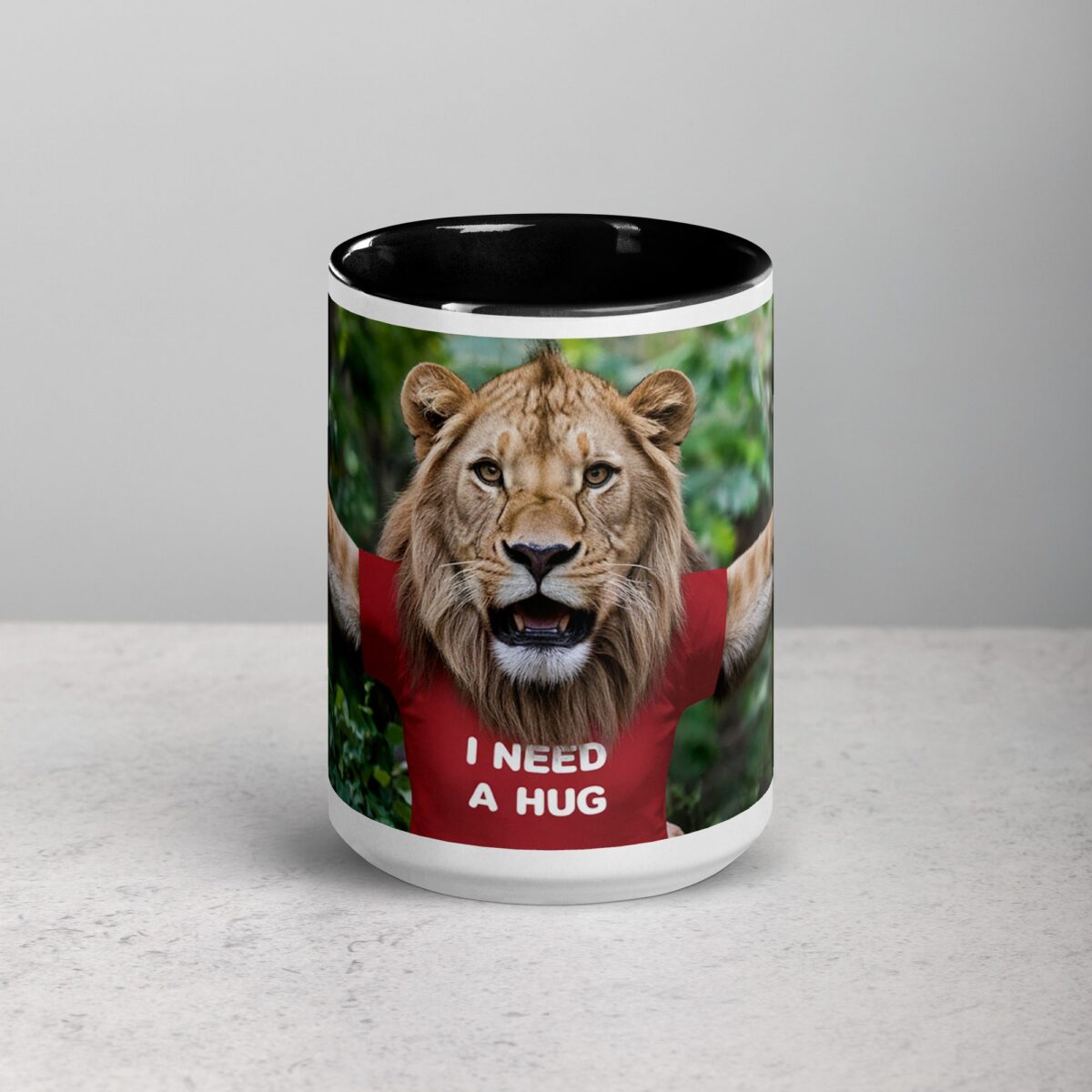 I Need a Hug Lion Coffee Mug & Tea Cup - Image 4