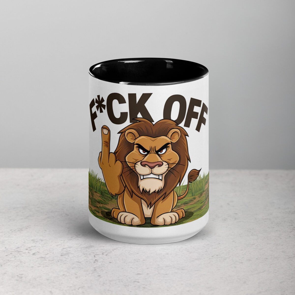 Middle Finger Lion Coffee Mug & Tea Cup - Image 4