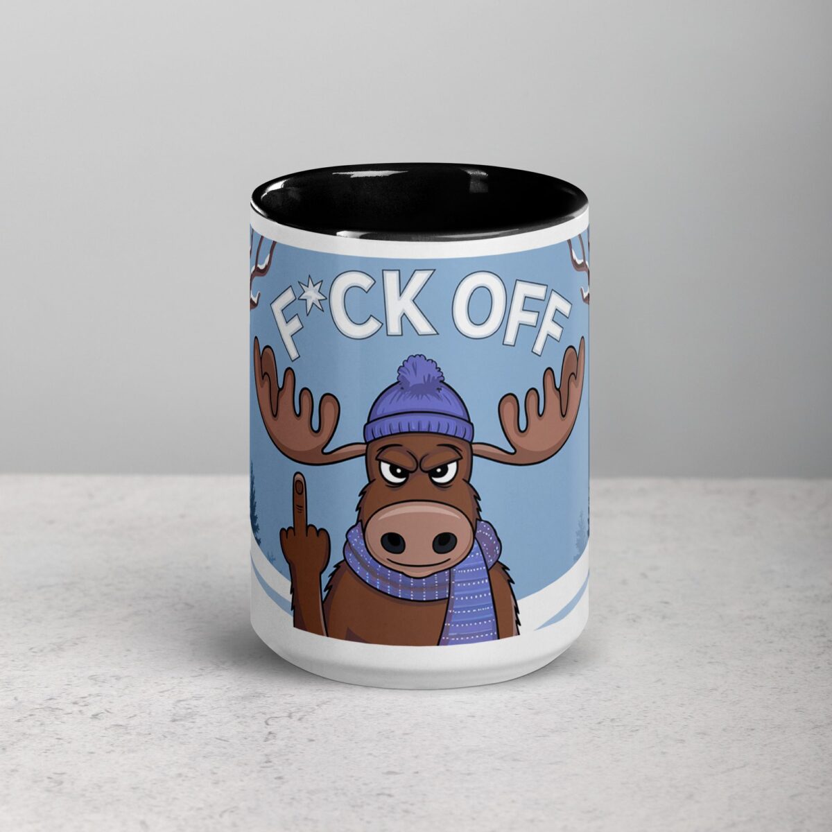 Middle Finger Moose Coffee Mug & Tea Cup - Image 4