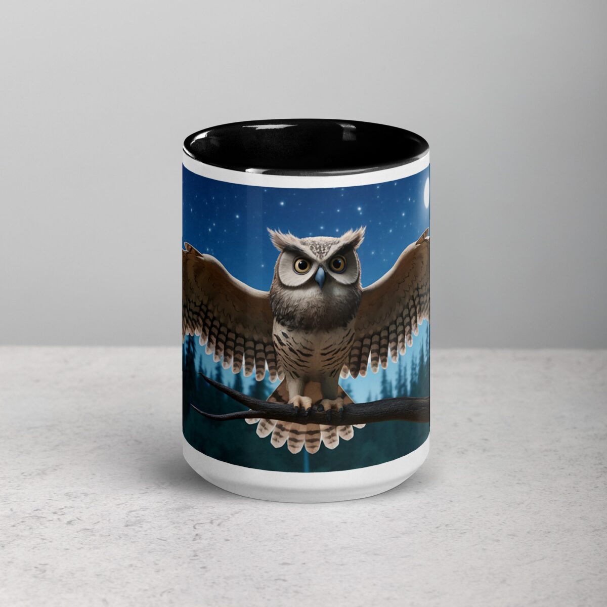 Owl Under Moonlight Coffee Mug & Tea Cup - Image 4