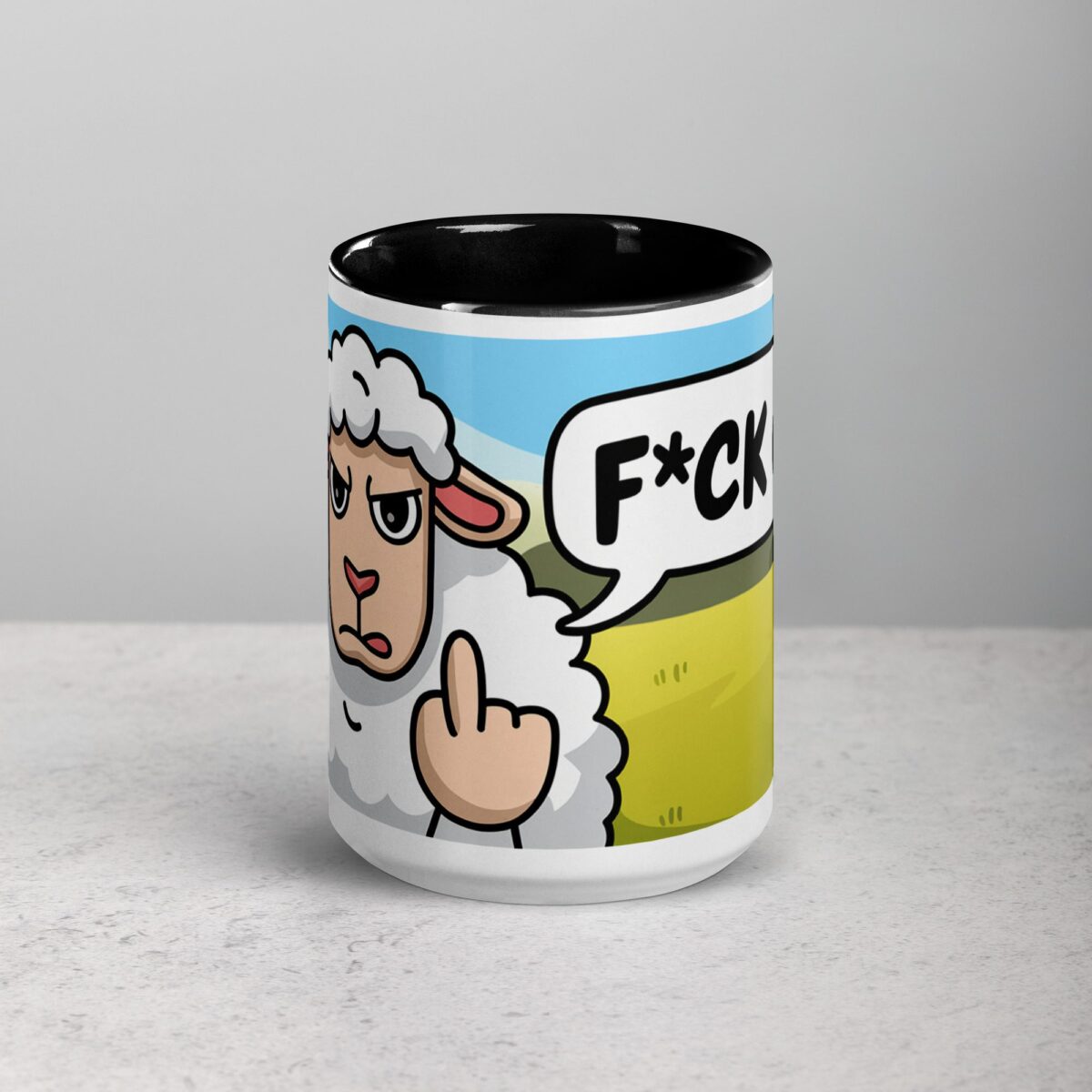 Middle Finger Sheep Coffee Mug & Tea Cup - Image 4