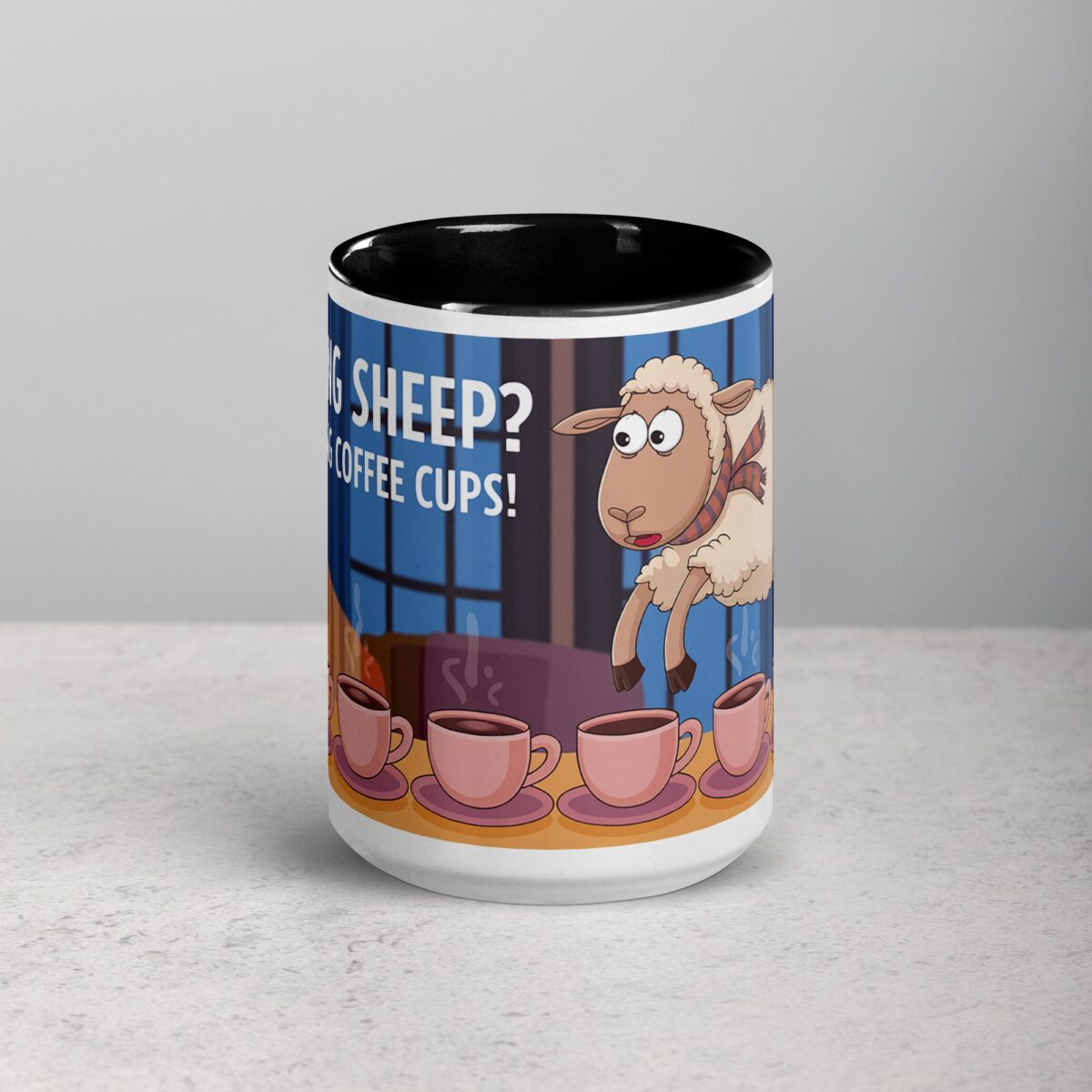 Counting Sheep? No, Counting Coffee Cups Mug - Image 4
