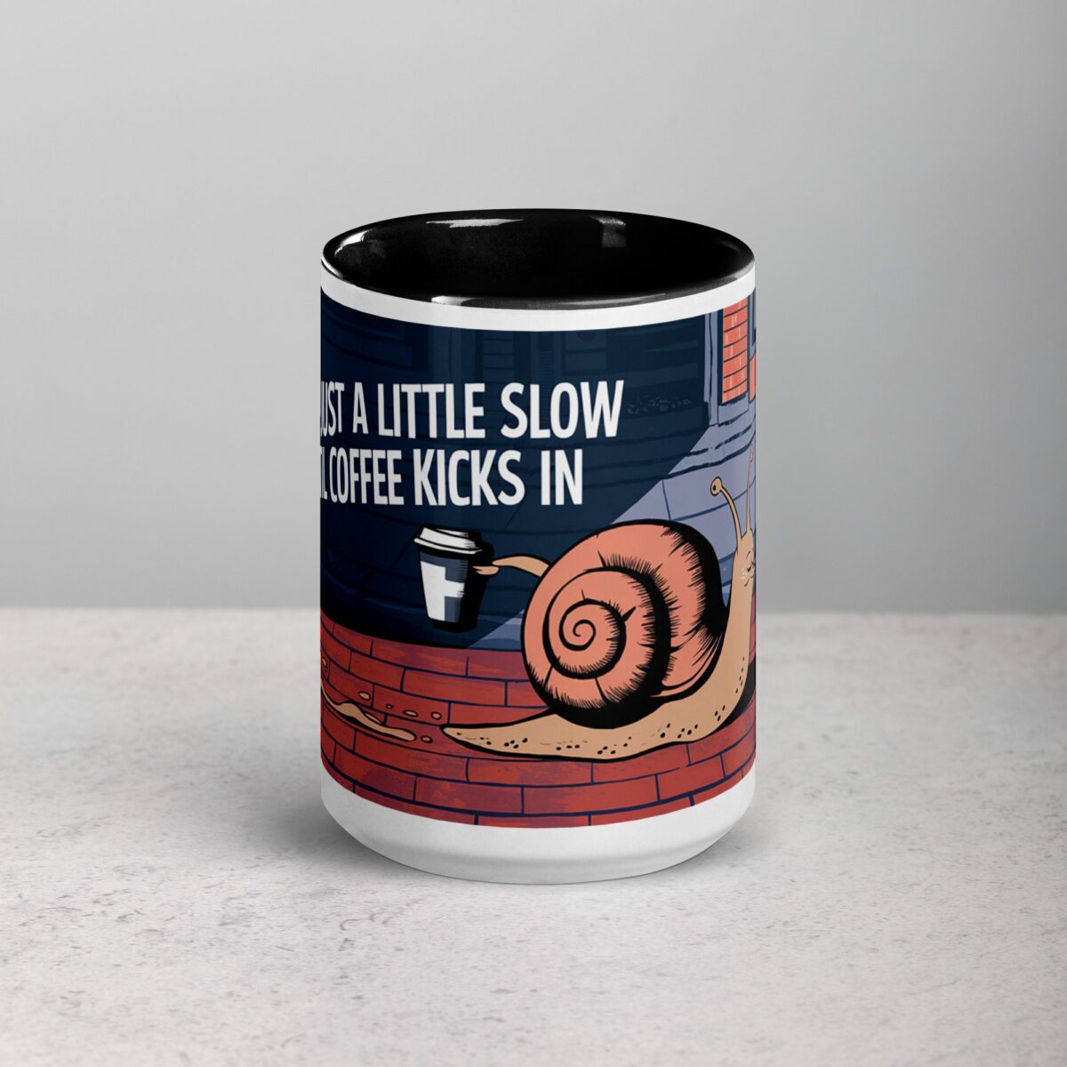 I’m Just a Little Slow Until Coffee Kicks In Snail Mug - Image 4