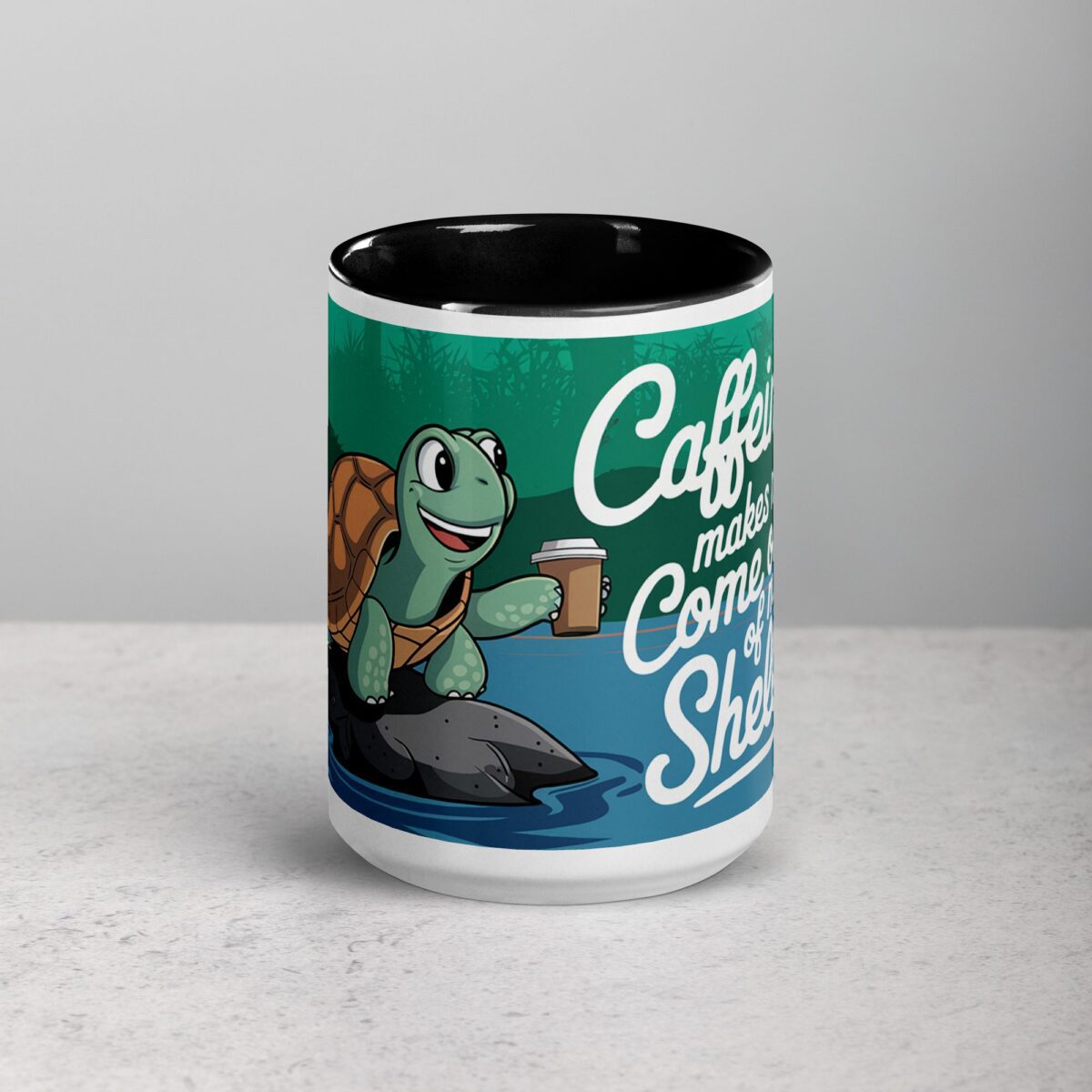 Caffeine Makes Me Come Out of My Shell Turtle Mug - Image 4