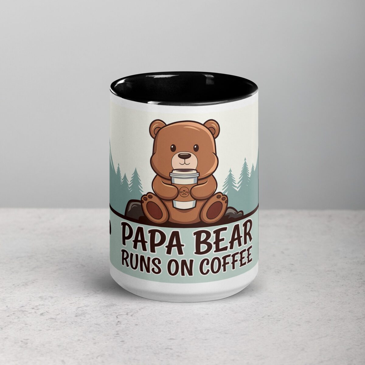 Papa Bear Runs on Coffee Fathers Day Mug - Image 4