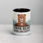 Papa Bear Runs on Coffee Fathers Day Mug - Image 4