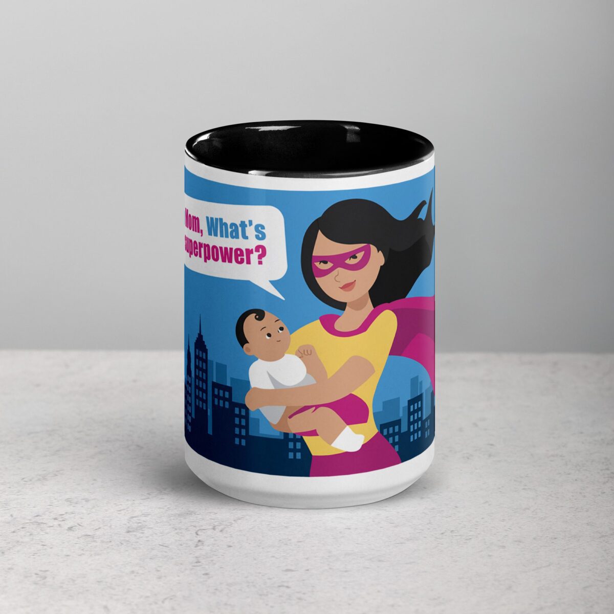 I’m a Mom, What’s Your Superpower? Coffee Mug - Image 4